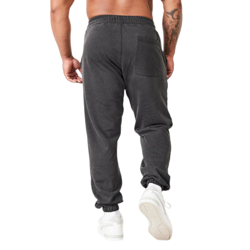 Pantalon homme oversize en coton épais délavé à l'acide · 4
