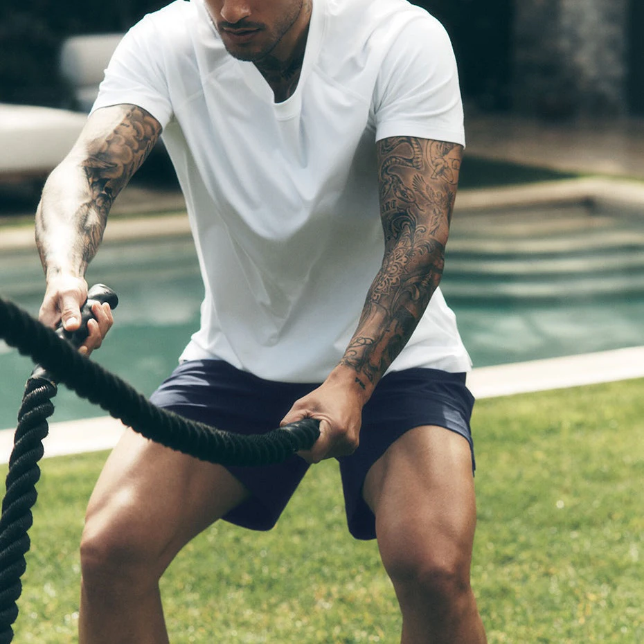 Men's quick-dry crew-neck cotton T-shirt · 2