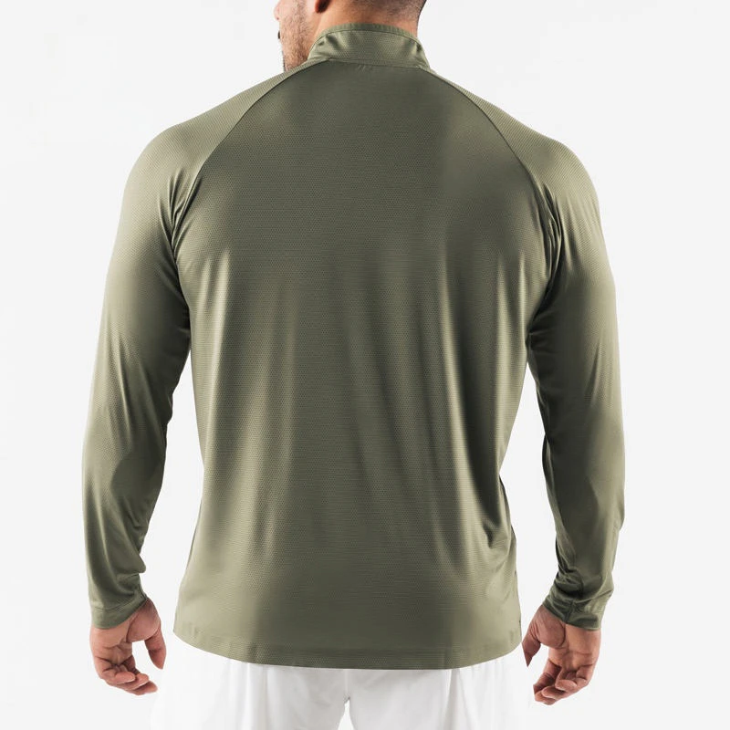 T-shirt da uomo slim fit con zip a un quarto e maniche lunghe · 3