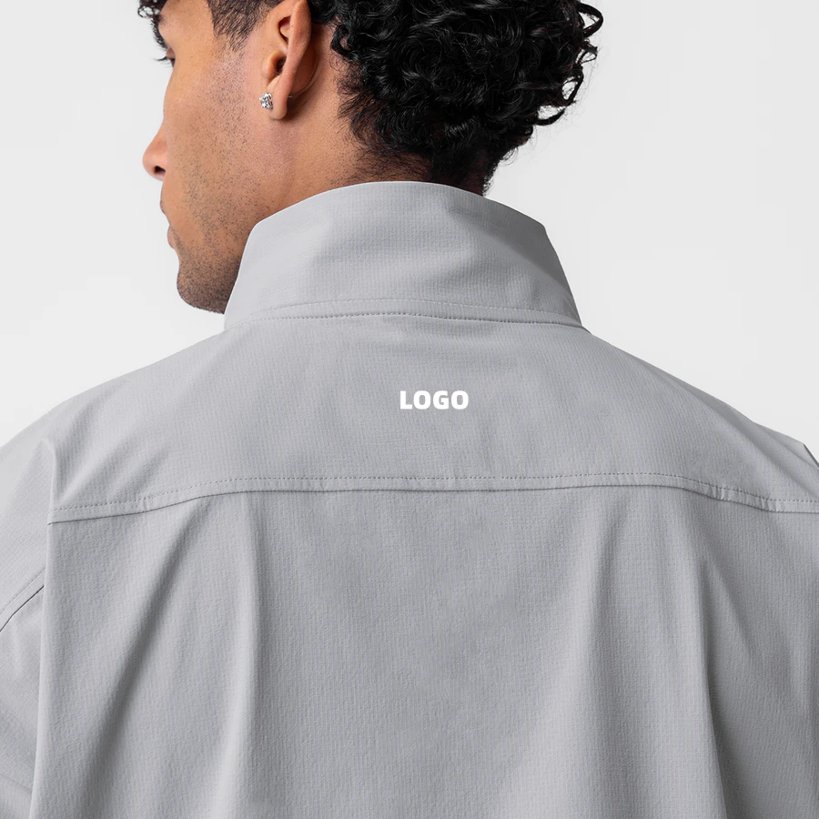 Men's quick-dry lightweight quarter-zip nylon/spandex jacket · 2