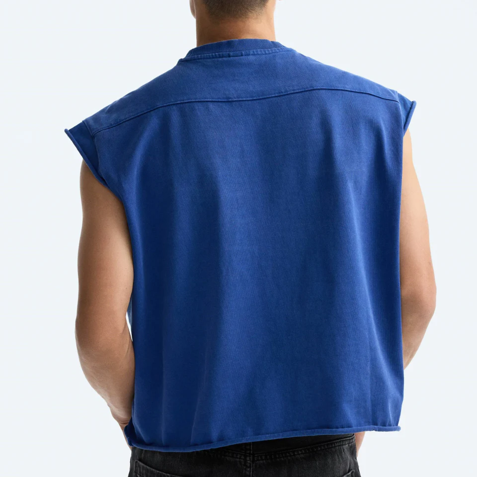 Men's boxy-fit sleeveless cotton tank top · 4