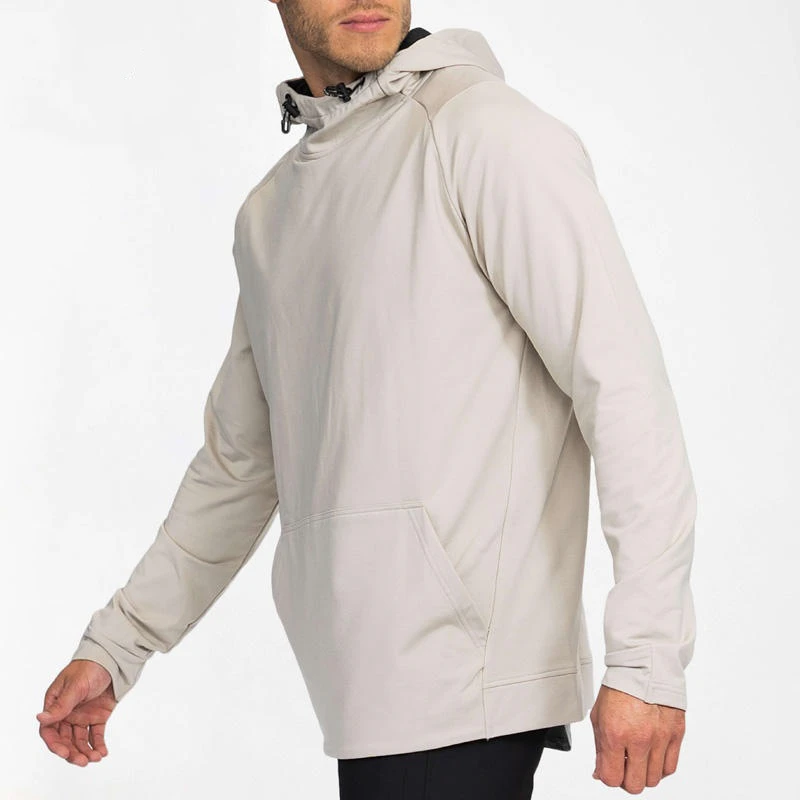 Schmal geschnittener, schnell trocknender, leichter Polyester-Kapuzenpullover für Herren