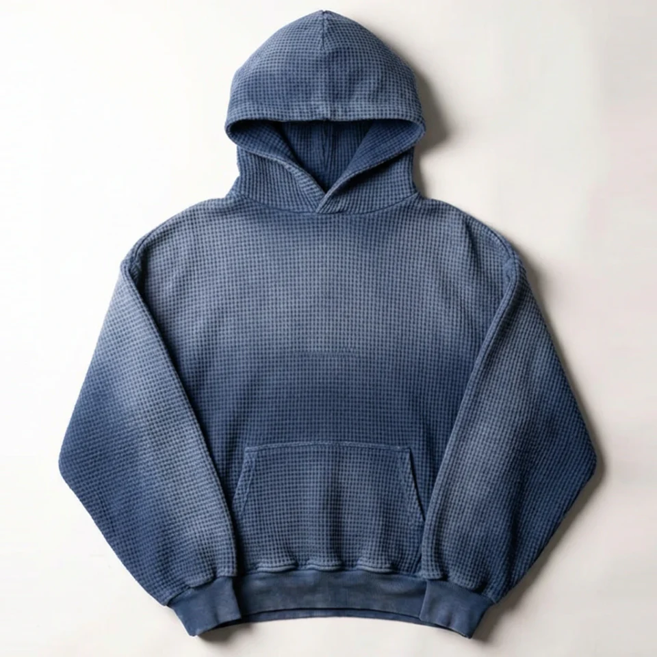Men's waffle-knit hoodie · 2