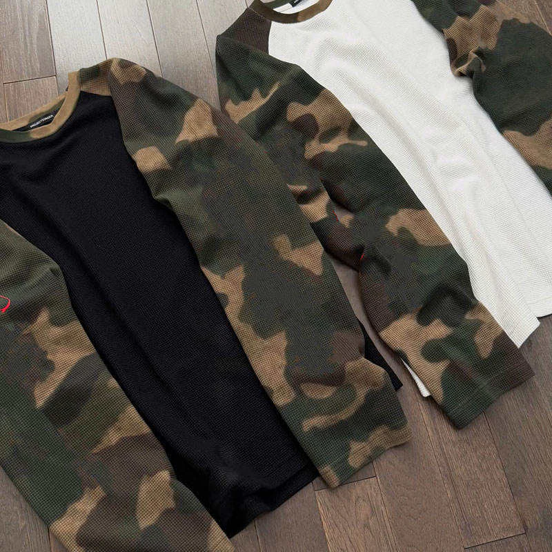 Men's waffle-knit long-sleeve T-shirt · 3