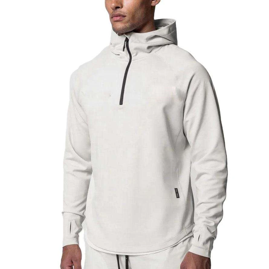 Kapuzenpullover für Herren mit Viertelreißverschluss