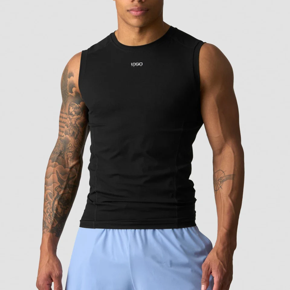 Men's polyester/spandex tank top · 2