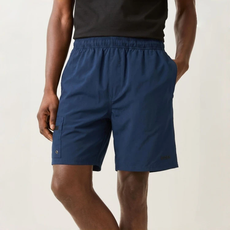 Pantaloncini da bagno da uomo in poliestere ad asciugatura rapida