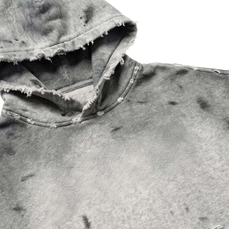 Felpa con cappuccio oversize da uomo in cotone pesante · 3