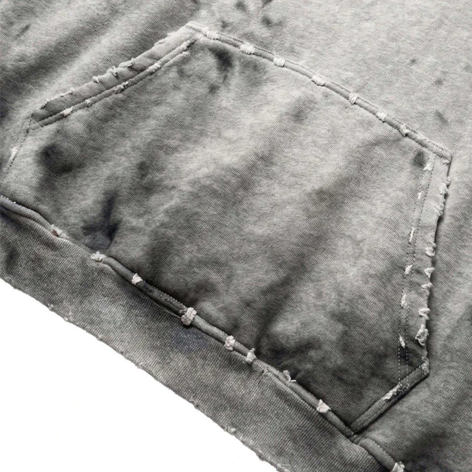 Felpa con cappuccio oversize da uomo in cotone pesante · 4