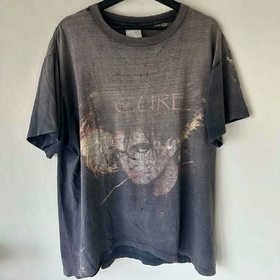 Men's oversized acid-wash cotton T-shirt