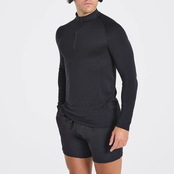 Camisa de hombre slim fit de manga larga con cremallera de un cuarto · 2