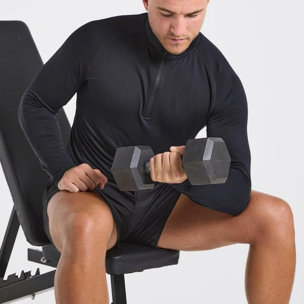Camisa de hombre slim fit de manga larga con cremallera de un cuarto · 4