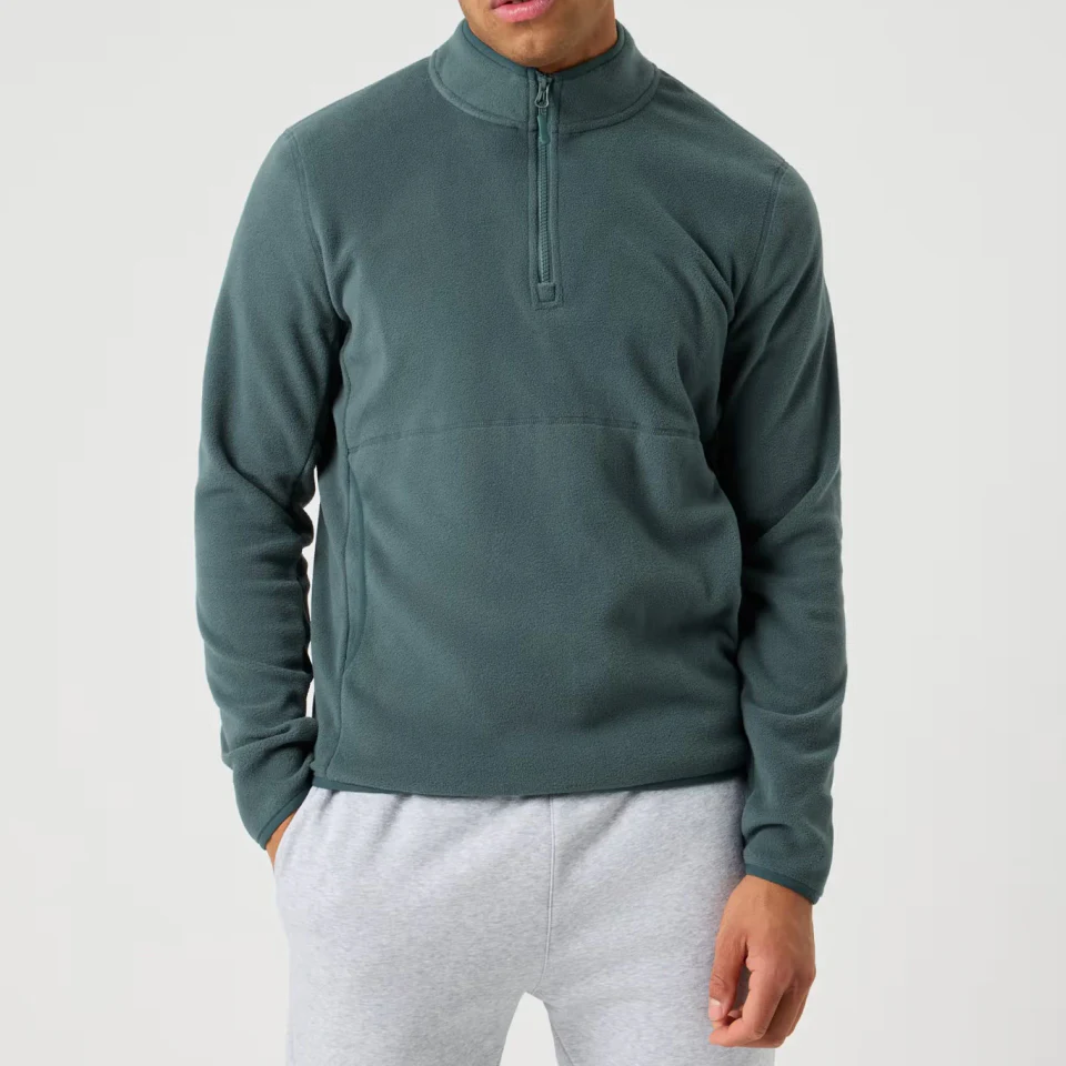 Sweat à capuche épais en polyester à demi-zip