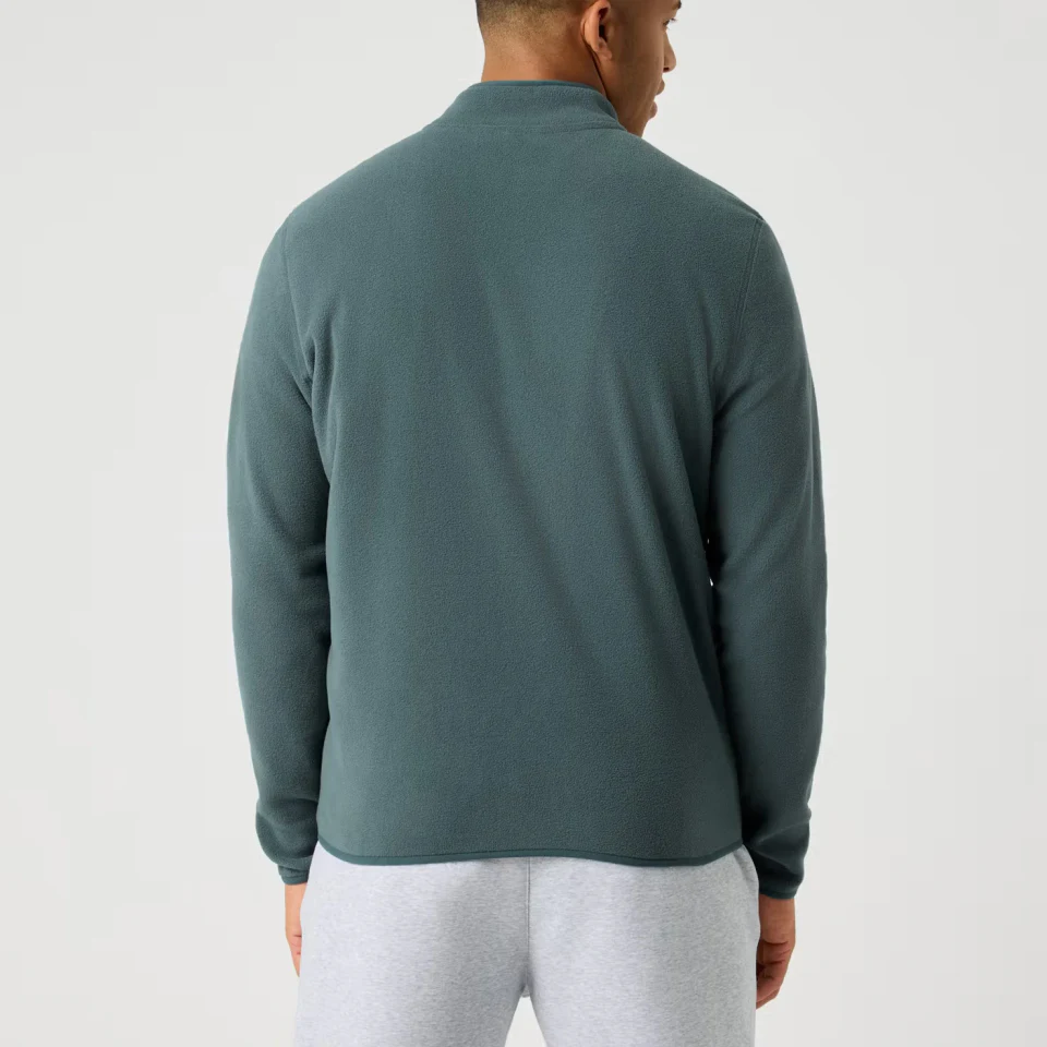 Schwerer Kapuzenpullover aus Polyester mit halbem Reißverschluss · 2