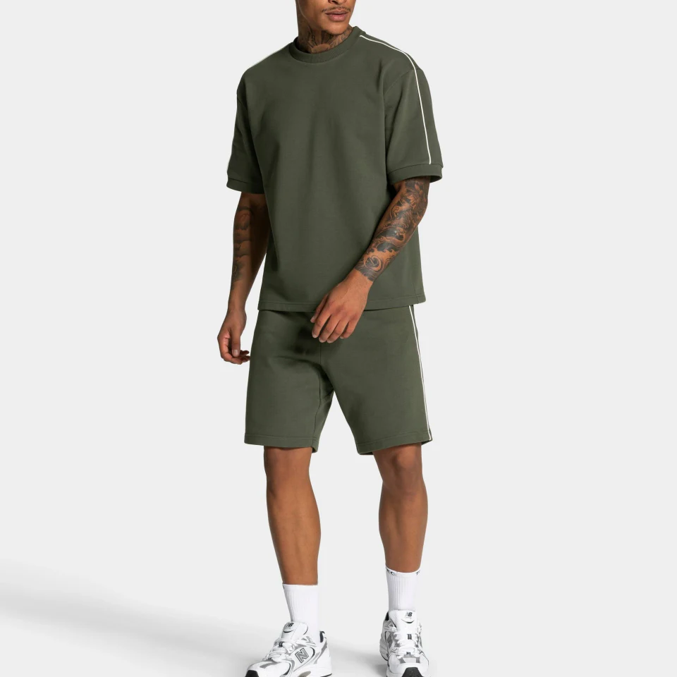 Men's oversized heavyweight crew-neck cotton T-shirt · 3