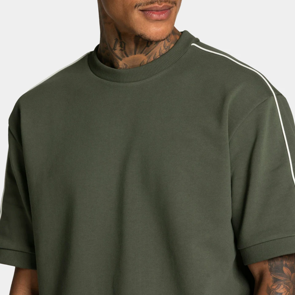 Men's oversized heavyweight crew-neck cotton T-shirt · 4