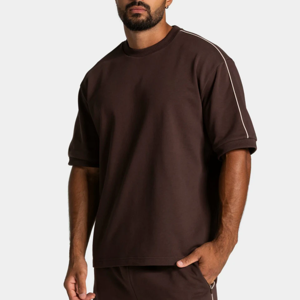 Men's oversized crew-neck cotton T-shirt · 400 GSM