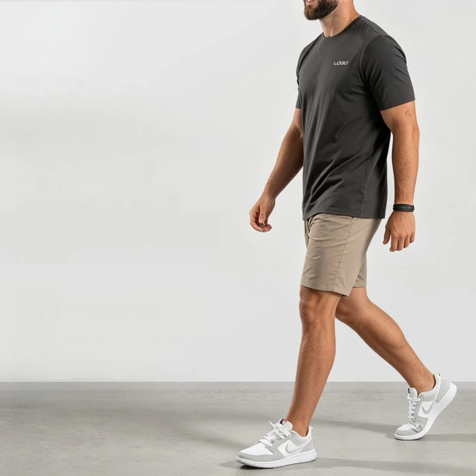 Camiseta masculina de algodão · 2
