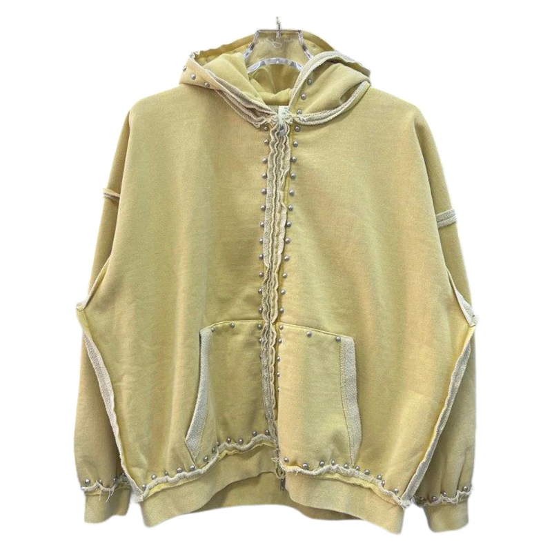 Herren-Kapuzenpullover aus Baumwolle mit Säurewaschung und Reißverschluss · 2