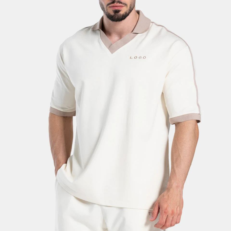 Polo oversize da uomo in cotone leggero · 260 g/m²