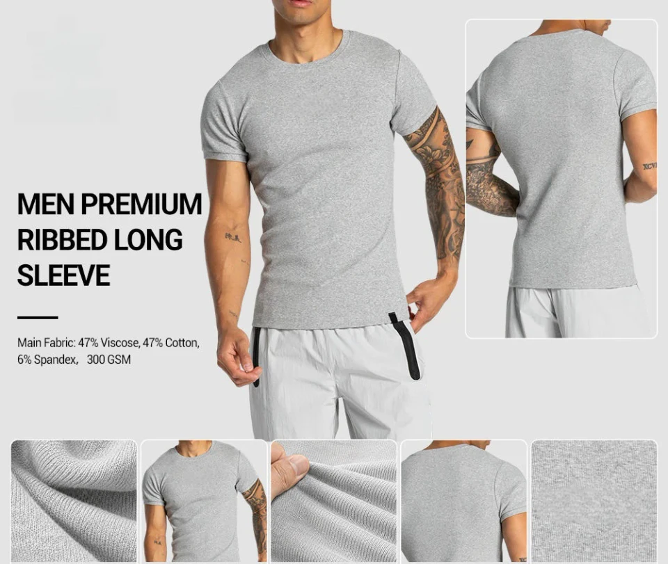 Camiseta masculina de algodão · 2