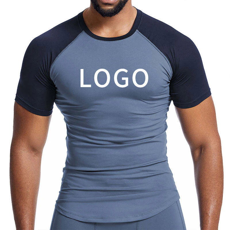 Camiseta ajustada de poliéster/spandex de secado rápido para hombre · 3
