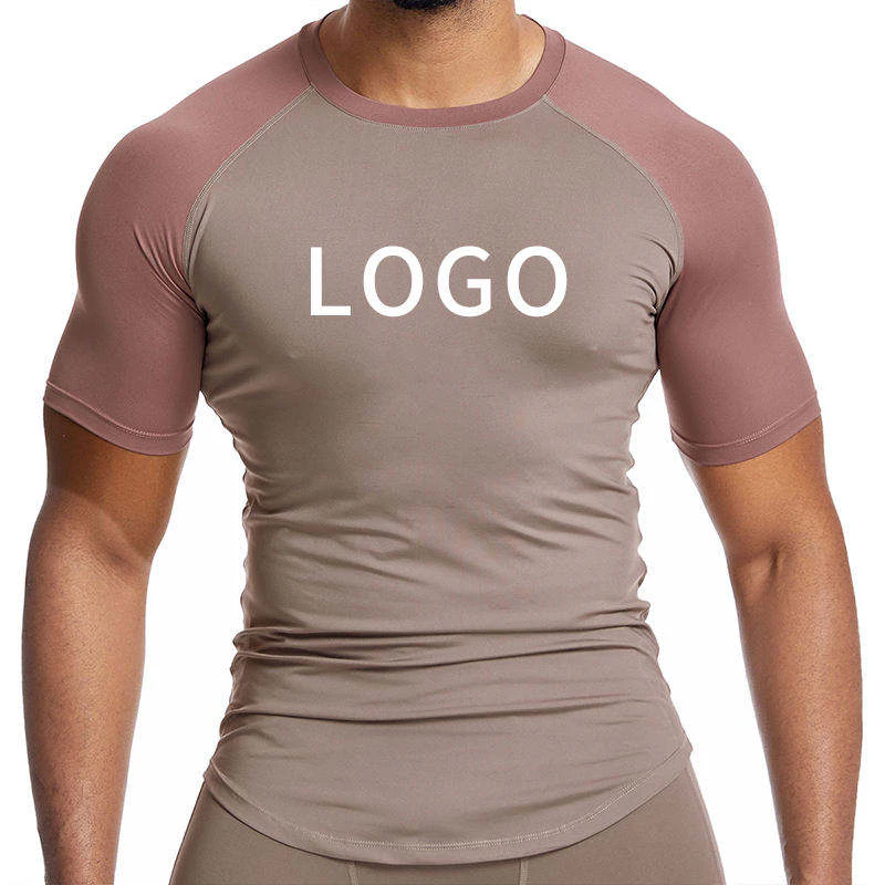 Camiseta ajustada de poliéster/spandex de secado rápido para hombre · 4
