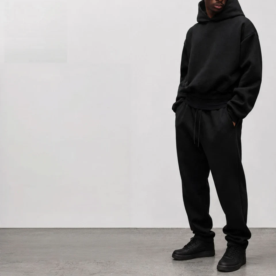 Men's oversized boxy-fit polyester hoodie · 2