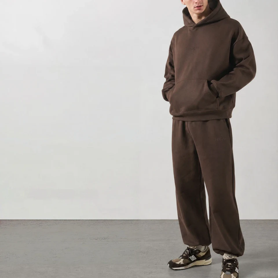 Men's boxy-fit heavyweight cotton/polyester hoodie · 400 GSM · 2