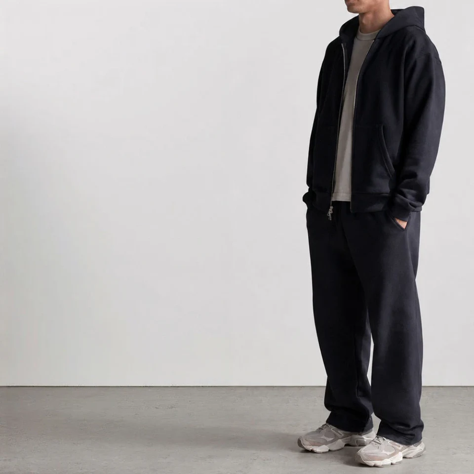Men's heavyweight zip-up cotton hoodie · 2