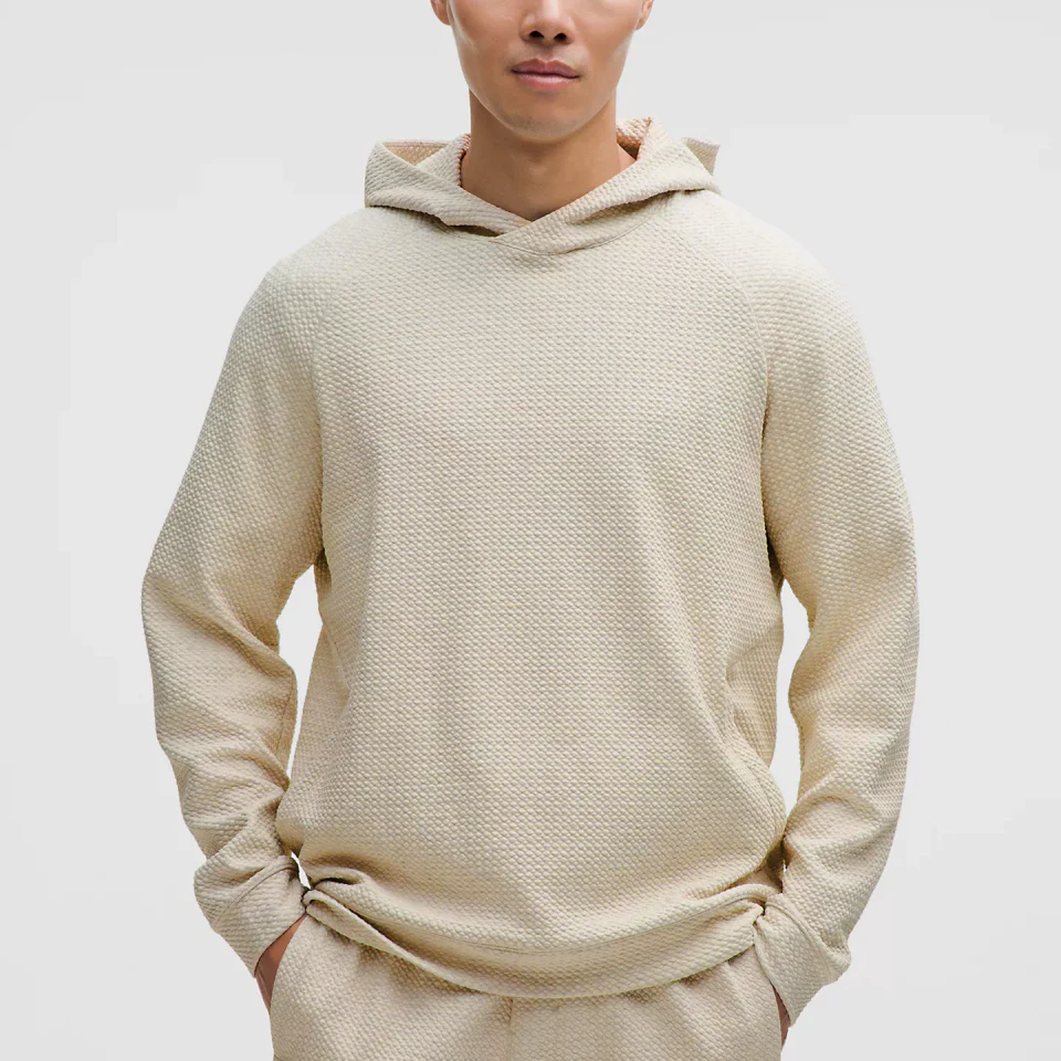 Men's waffle-knit cotton hoodie