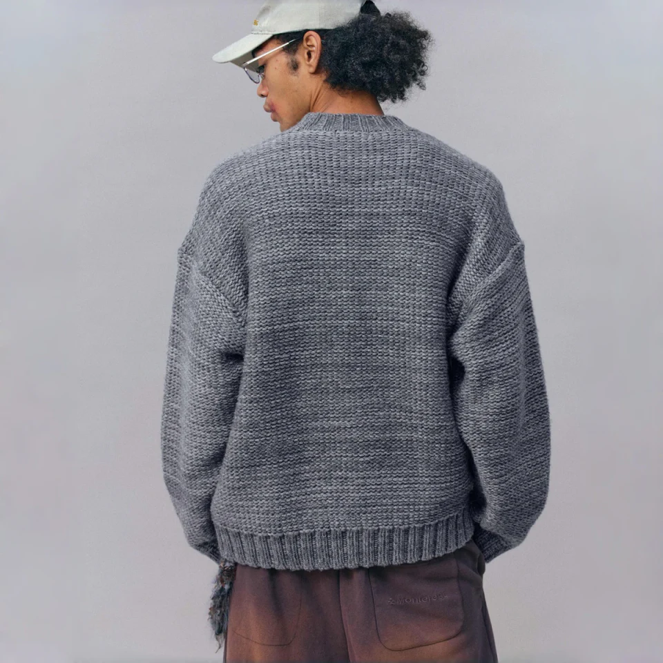 Men's jacquard long-sleeve crew-neck sweater · 2