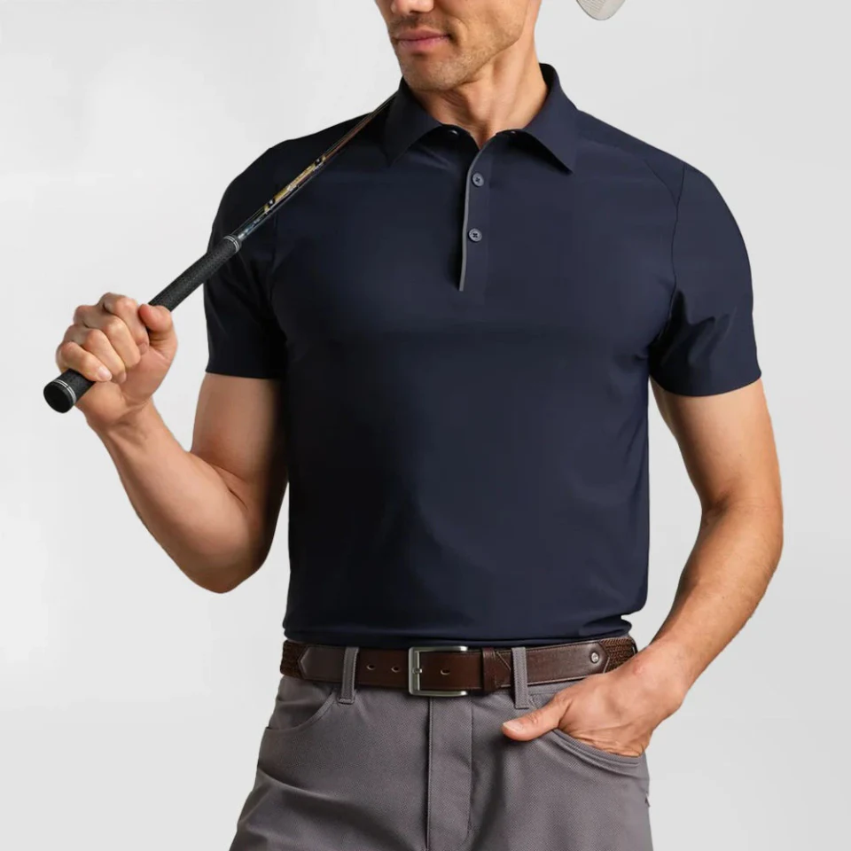 Men's slim-fit quick-dry polo shirt