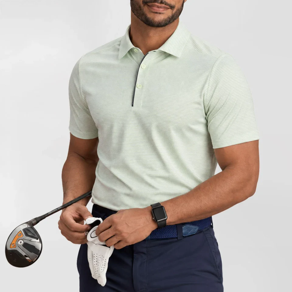 Men's quick-dry polyester/spandex polo shirt