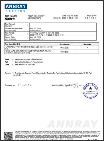 ANRAY test report · 01