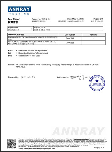 ANRAY test report · 02